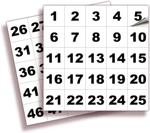 Vista 10 de iSYFIX Calcomanías negras de números consecutivos – 1 a 50, 1 pulgada, 1 juego – Vinilo autoadhesivo de alta calidad ideal para inventario