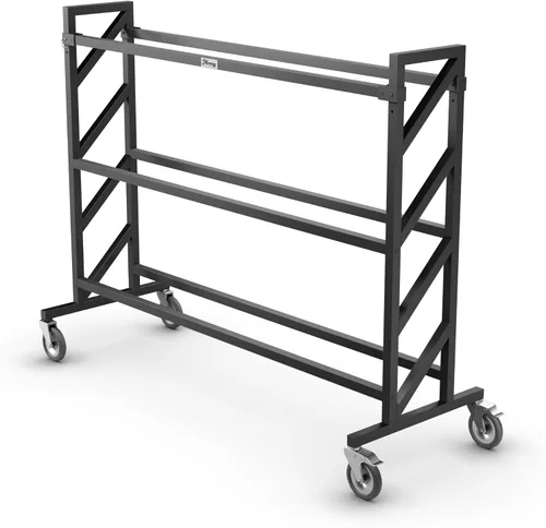 Vista 8 de Murray Sporting Goods Estante de baloncesto premium Carrito de bolas resistente de 3 niveles y 15 bolas con ruedas Pin de caída para preferencia