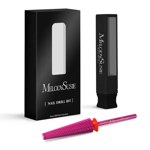 Vista 8 de MelodySusie Brocas de uñas súper largas 5 en 1, brocas de carburo de tungsteno de 3/32 pulgadas, adecuadas para manicura, pedicura, cutícula