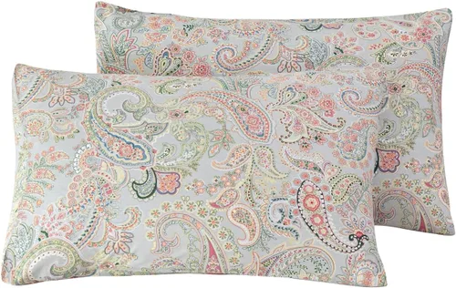 Vista 8 de SUSYBAO Juego de 2 fundas de almohada 100% algodón, tamaño Queen, diseño geométrico azteca negro, cierre de sobre, funda de almohada para decoración