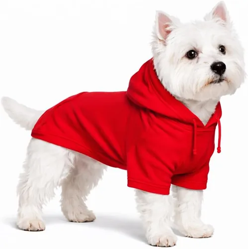 Vista 22 de Lovelonglong Sudadera básica con capucha para perros, 100% algodón, se adapta a perros pequeños, medianos y grandes, color negro, XS