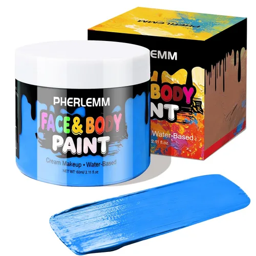 Vista 17 de Pintura blanca del cuerpo de la cara 2 fl oz, pintura a base de Blanco