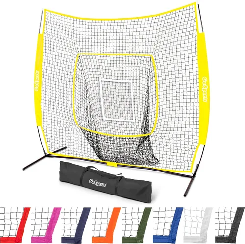 Vista 9 de GoSports 7 x 7 ft Baseball & Softball Nets - Available in Team Colors - Batting & Pitching Net with Strike Zone