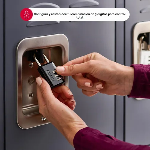 Vista 3 de Master Lock 120Q Candados anchos con llave, 3/4 pulgada, latón macizo, 4 unidades, 647D