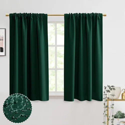 Vista 19 de Cortinas opacas de 48 pulgadas de largo, 34 pulgadas de ancho x 48 pulgadas de largo, cortinas opacas cortas con aislamiento térmico para Beige
