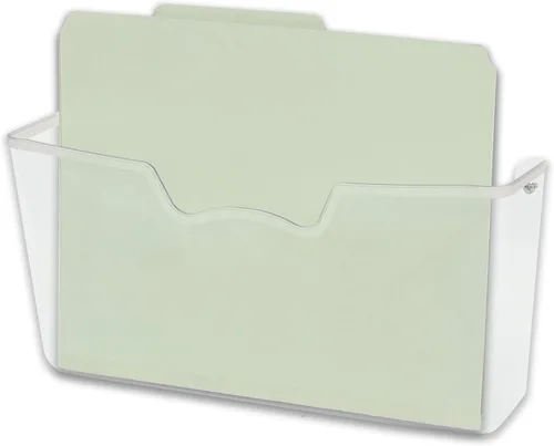 Vista 2 de Simple Houseware Organizador de Documentos de Bolsillo Transparente de Montaje en Pared para Portaarchivos Colgantes Organizador de archivos