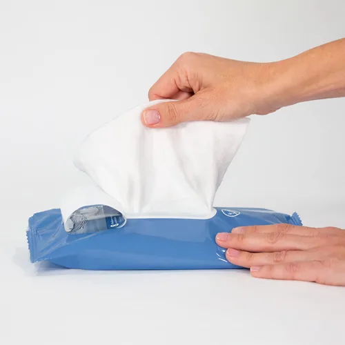 Vista 6 de Essential - Toallitas limpiadoras de baño, 1 paquete, 8 paños - Sin enjuague, sin fragancia, ultra suaves y gruesas