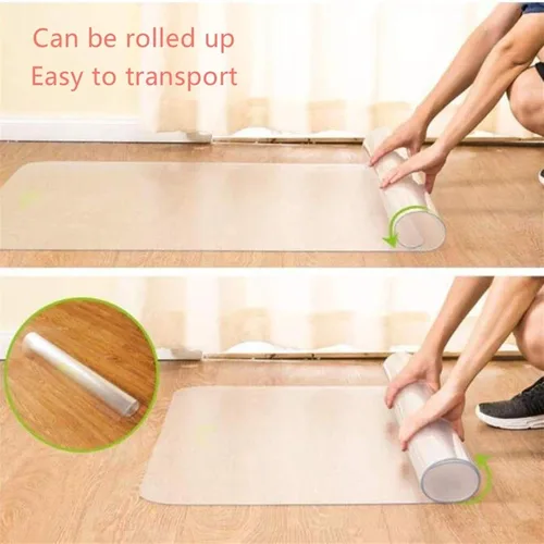 Vista 6 de Mantel transparente de PVC transparente para mesa, cubierta protectora de plástico impermeable para escritorio, almohadillas de mesa de vidrio