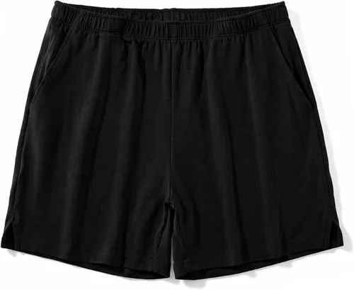 Vista 20 de AIMPACT Pantalones cortos de pijama para hombre con entrepierna de 4 Negro