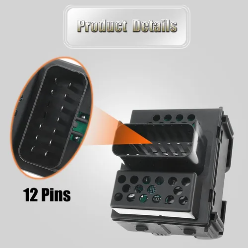 Vista 5 de Interruptor eléctrico de ventana para Jeep Wrangler 2012-2018 (4 puertas) Reemplazar 68156217AA