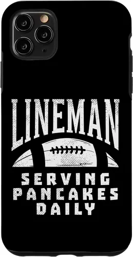 Vista 13 de Funda de regalo para iPhone 16 Ofensive Lineman Serving Pancakes Daily Football