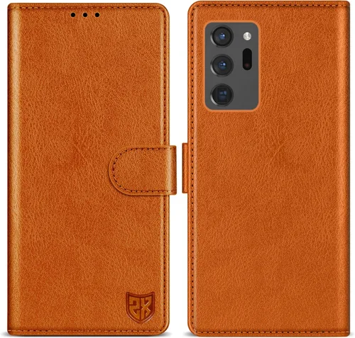 Vista 8 de ZZXX Funda tipo cartera para Samsung Galaxy Note 20 Ultra con bloqueo RFID, ranura para tarjetas, función atril, cierre magnético, funda protectora