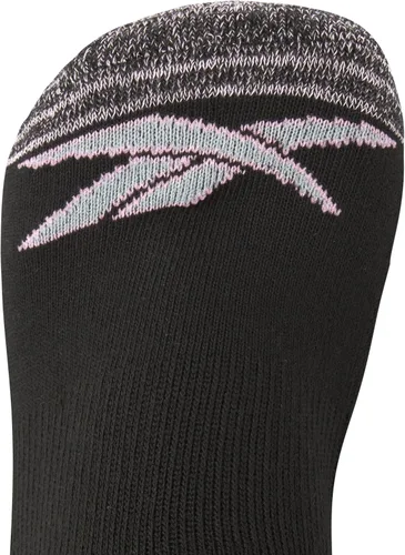 Vista 6 de Reebok Calcetines deportivos acolchados cómodos de corte de un cuarto para mujer (paquete de 6)