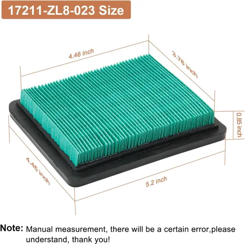 Vista 2 de 17211-ZL8-023 Filtro de aire compatible con Honda GCV160 GCV190 GC190 GC160 HRX217 HRX217VKA HRR216 HRR216VKA Husqvarna HU700F 7021P HU700H TB133 0