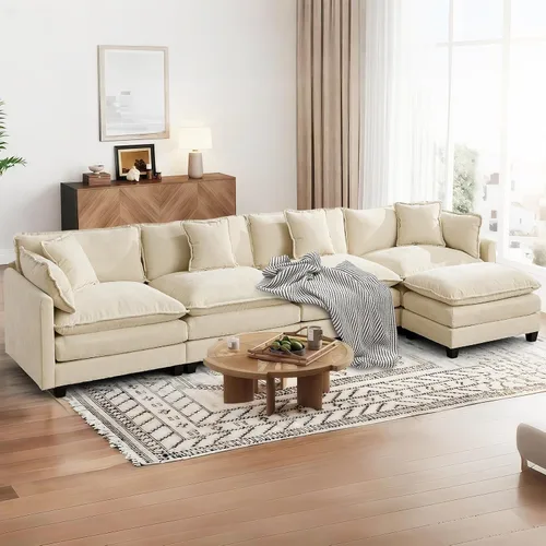 Vista 116 de SoarFlash Sofá modula, de felpilla, posición de en medio, beige