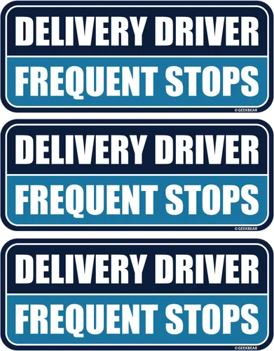 Vista 7 de GEEKBEAR Delivery Driver Frequent Stops - Imán para automóvil, colorido, reflectante, resistente a la intemperie, rectangular, 8.7 x 3.5 pulgadas