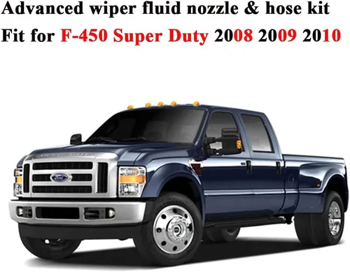 Vista 5 de 7C3Z-17K605-A Kit de manguera de boquilla de líquido de limpiaparabrisas para Ford Super Duty F-250 F-350 F-450 F-550 F-550 Boquillas de chorro
