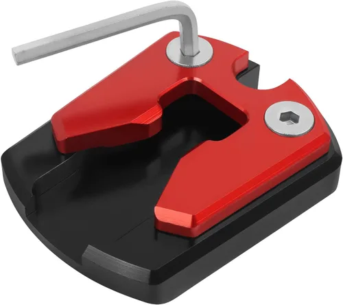 Vista 6 de Extensor de extensión de soporte para motocicleta compatible con Yamaha XMAX300 NMAX155 NMAX125 MT15 MT-125 CNC Aluminio Kickstand Foot Enlarger Pad