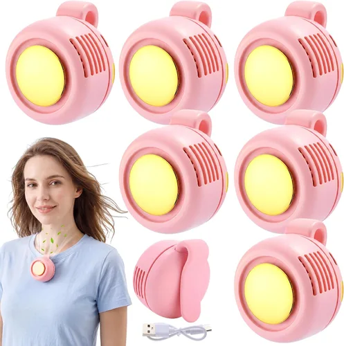 Vista 25 de Paquete de 6 mini ventiladores silenciosos portátiles sin aspas Verde