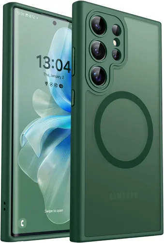 Vista 73 de CANSHN Funda diseñada para Samsung Galaxy A16-5G [protección completa de la cámara] [compatible con Magsafe] funda protectora trasera translúcida