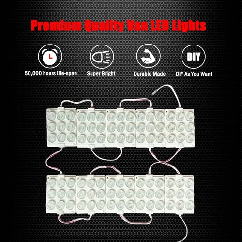 Vista 6 de Ampper Luz interior de furgoneta de 12V 90 LED, color blanco
