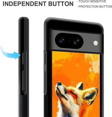 Vista 689 de Compatible con Google Pixel 4A 5G Mobile Case Creative Acrylic Panel trasero Silicona Protección Grip especialmente diseñado para Google Pixel 4A 5G
