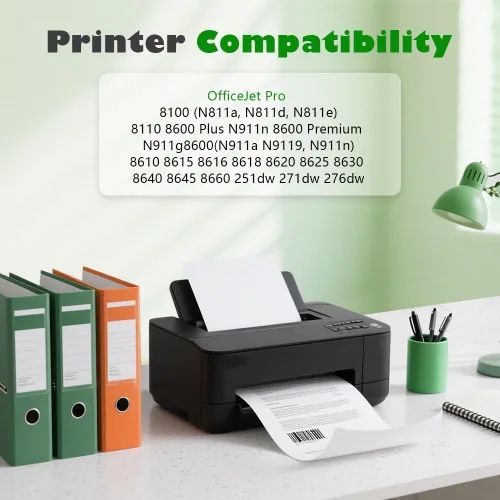 Vista 2 de 950XL 951XL - Cartucho de tinta compatible con HP 950 951, paquete combinado compatible con HP OfficeJet Pro 8600 8610 8615 8620 8100 8630 8660 8640