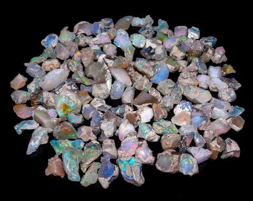 Vista 4 de Jaguar Gems - Piedra preciosa de cristal de ópalo crudo, ópalo al por mayor, ópalo de Welo, cristales sueltos, ópalo de juego de fuego, cristales