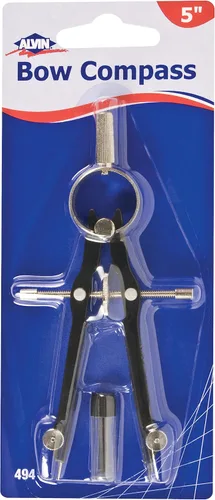 Vista 2 de ALVIN, Brújula y divisor de arco, punta de pivote, modelo 494, brújula ideal para dibujo e ingeniería de geometría, herramienta de dibujo