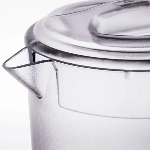 Vista 9 de GET P-3064-1-CL-EC Jarra de plástico resistente y sin BPA de 2 cuartos de galón con tapa, inastillable (64 onzas), transparente