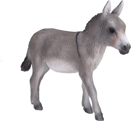Vista 2 de MOJO Burro Figura de juguete pintada a mano Colección de animales de granja Fiel a la vida y altamente detallada Diseñado en Reino Unido