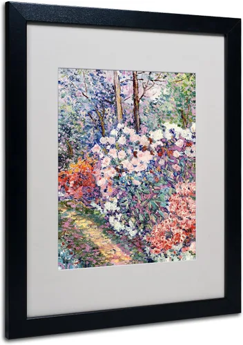 Vista 8 de Trademark Fine Art Manor Shadian - Lienzo decorativo para pared, diseño de flores en el bosque, con marco negro, 11 x 14 pulgadas