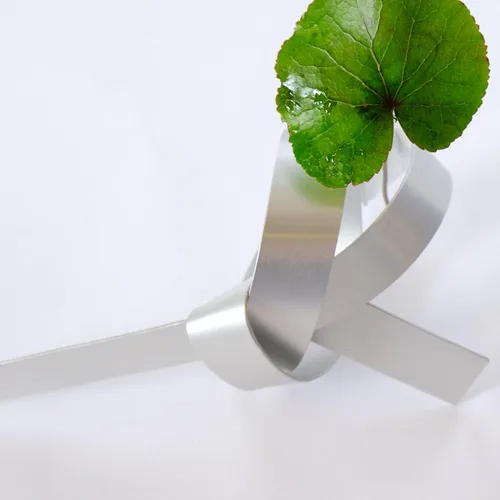 Vista 3 de ALART Musubi Flower Base/Flower Vase/Single Wheel Holder, Silver Sliver