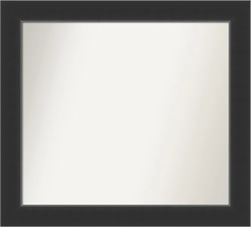 Vista 215 de Amanti Art Espejo personalizado, espejo de baño negro Astor, espejo de pared o espejo de tocador de baño sobre el fregadero (25 x 25 pulgadas)
