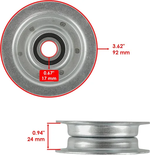 Vista 4 de Caltric Brazo y polea del actuador de freno de cubierta compatibles con John Deere 17.542HS D105 D110 D120 D125