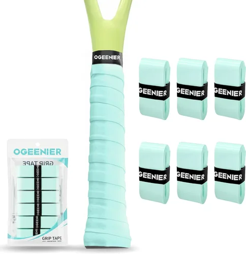 Vista 29 de OGEENIER Cinta de agarre para raqueta de tenis, paquete de 3, 6, 12 cintas de agarre de tenis, absorbente y antideslizante, cinta de agarre suave