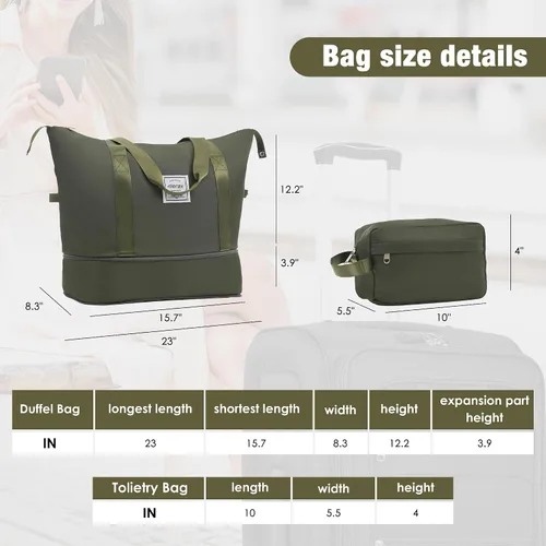 Vista 3 de Merax Unisex Adulto Hardside, Verde militar