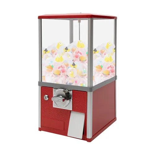 Vista 11 de Máquinas expendedoras de 25 centavos, máquina expendedora comercial de gran capacidad para chicles operada con monedas, mini dispensador comercial