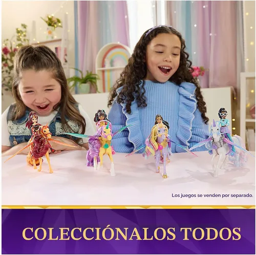 Vista 9 de Unicorn Academy, Wing Magic Ava & Leaf, muñeca posable de 4.5 pulgadas y unicornio de 5 pulgadas con alas, 4 accesorios, muñecas y juguetes