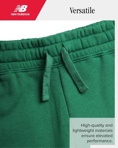 Vista 69 de New Balance Pantalones deportivos para niña, forro polar de mezcla de algodón suave con cordón y bolsillos (tallas 8-16)