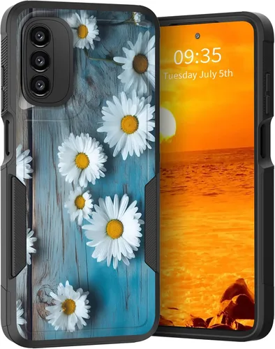 Vista 151 de para Moto G Play 4G 2024, funda de dos capas híbrida resistente y a prueba de golpes, PC duro + silicona suave protectora para Motorola Moto G Play