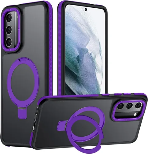 Vista 63 de Funda para Samsung Galaxy S24 Plus, soporte de anillo magnético ajustable [compatible con Magsafe], [protección a prueba de golpes de grado militar]
