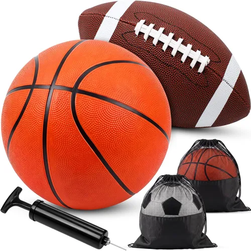 Vista 8 de RoundFunny 2 Pcs Sport Balls Set with Carry Bag and Pump