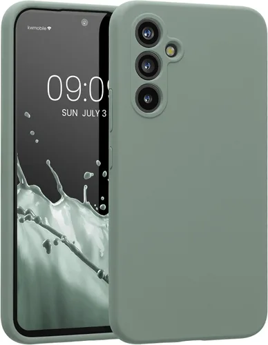 Vista 133 de kwmobile Funda compatible con Samsung Galaxy A13 4G - Funda delgada de silicona TPU - Acabado suave al tacto - Amarillo radiante