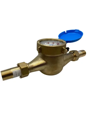 Vista 15 de DAE Medidor de agua caliente sin plomo MJ-75R NTEP, acoplamientos NPT de 3/4", salida de pulso, galón
