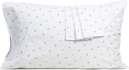 Vista 27 de Pillow Cases 100% Cotton Percale Standard Queen Set of 2 Blue Floral Floral Pillowcases Breathable Hypoallergenic Pre-Shrunk, 20 Inch x 30 Inch