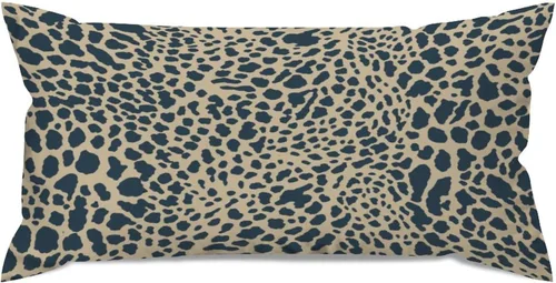 Vista 12 de Fundas de almohada con estampado de leopardo y guepardo negro y marrón, 12 x 18 pulgadas, fundas de cojín de granja para sofá, sala de estar