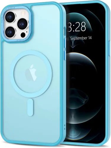 Vista 277 de Anuck - Funda magnética para iPhone 11 compatible con MagSafe, carcasa trasera mate translúcida dura, borde de TPU, delgada, resistente a impactos