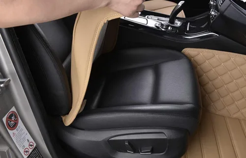 Vista 3 de Funda protectora de lujo para asiento de coche en cuero sintético - Funda para asiento delantero - Funda para base de asiento individual