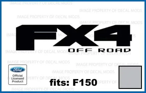 Vista 13 de FX4 Offroad Black (brillo) Calcomanías adhesivas compatibles con Ford F150 troquelado (2015-2020) - CB_Solid (juego de 2) con licencia oficial Negro